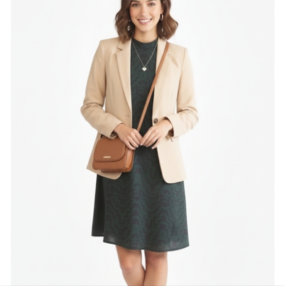 BB DAKOTA green Babydoll Dress Sz M - Picture 13 of 14